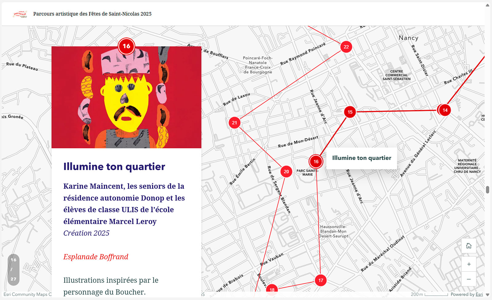 Découvrir le parcours artistique en plein écran